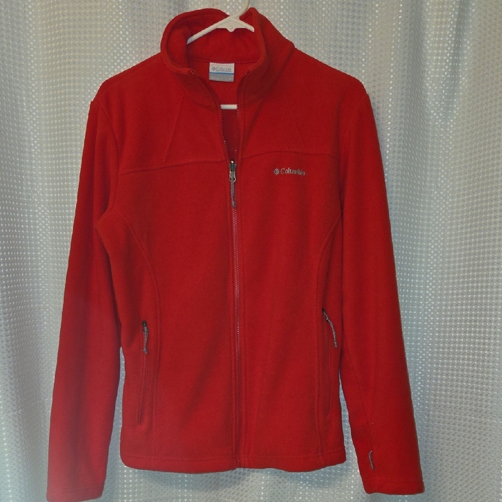Columbia Vibrant Red Full-Zip Fleece Jacket